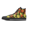 Yellow Neon Pineapple Hawaiian Print Women's High Top Shoes-grizzshop