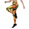 Yellow Neon Pineapple Hawaiian Print Women's Leggings-grizzshop