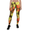 Yellow Neon Pineapple Hawaiian Print Women's Leggings-grizzshop