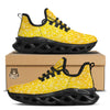 Yellow Paisley Bandana Print Black Running Shoes-grizzshop