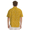 Yellow Paisley Bandana Print Men's Short Sleeve Shirts-grizzshop