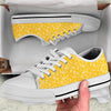 Yellow Paisley Bandana Print White Low Top Shoes-grizzshop