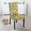 Yellow Paisley Pattern Print Chair Cover-grizzshop