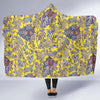 Yellow Paisley Pattern Print Hooded Blanket-grizzshop