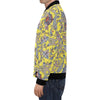 Yellow Paisley Pattern Print Men's Bomber Jacket-grizzshop