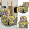 Yellow Paisley Pattern Print Recliner Cover-grizzshop