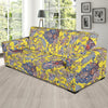 Yellow Paisley Pattern Print Sofa Covers-grizzshop