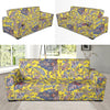 Yellow Paisley Pattern Print Sofa Covers-grizzshop