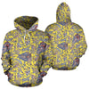 Yellow Paisley Pattern Print Women Men Pullover Hoodie-grizzshop