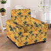 Yellow Palm Tree Hawaiian Print Armchair Cover-grizzshop