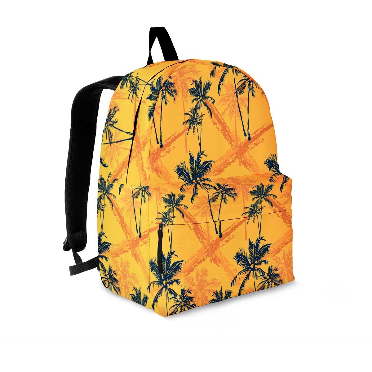 Yellow Palm Tree Hawaiian Print Backpack-grizzshop