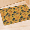 Yellow Palm Tree Hawaiian Print Door Mat-grizzshop