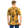 Yellow Palm Tree Hawaiian Print Men T Shirt-grizzshop