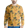 Yellow Palm Tree Hawaiian Print Men's Sweatshirt-grizzshop
