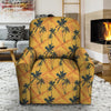 Yellow Palm Tree Hawaiian Print Recliner Cover-grizzshop