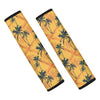 Yellow Palm Tree Hawaiian Print Seat Belt Cover-grizzshop