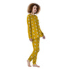 Yellow Paw Print Women's Pajamas-grizzshop