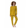 Yellow Paw Print Women's Pajamas-grizzshop