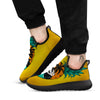 Yellow Pineapple Aloha Tropical Island Print Black Athletic Shoes-grizzshop