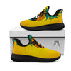 Yellow Pineapple Aloha Tropical Island Print Black Athletic Shoes-grizzshop