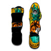 Yellow Pineapple Aloha Tropical Island Print Muay Thai Shin Guards-grizzshop