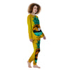 Yellow Pineapple Aloha Tropical Island Print Women's Pajamas-grizzshop