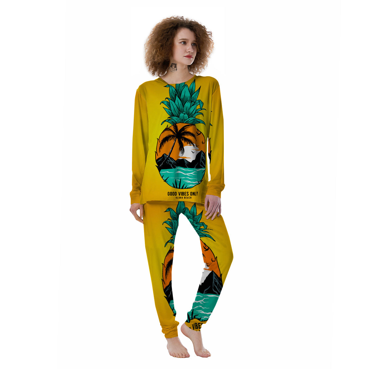 Pineapple print online pajamas