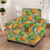 Yellow Pineapple Hawaiian Print Armchair Cover-grizzshop