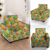 Yellow Pineapple Hawaiian Print Armchair Cover-grizzshop