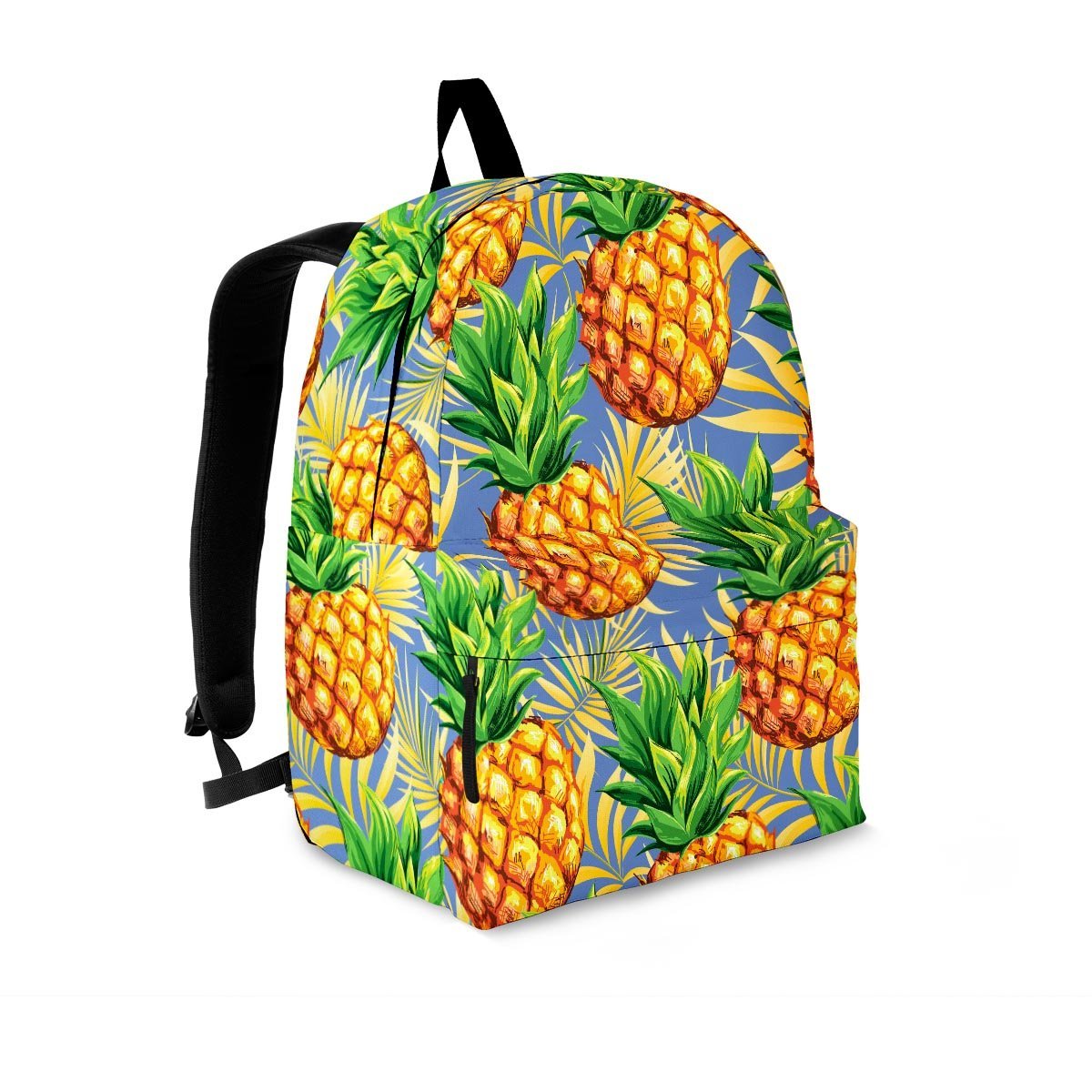 Yellow Pineapple Hawaiian Print Backpack-grizzshop