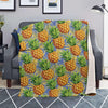 Yellow Pineapple Hawaiian Print Blanket-grizzshop