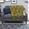 Yellow Pineapple Hawaiian Print Blanket-grizzshop