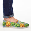 Yellow Pineapple Hawaiian Print Canvas Shoes-grizzshop