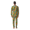 Yellow Pineapple Hawaiian Print Men's Pajamas-grizzshop