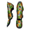 Yellow Pineapple Hawaiian Print Muay Thai Shin Guard-grizzshop