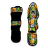 Yellow Pineapple Hawaiian Print Muay Thai Shin Guard-grizzshop