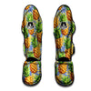 Yellow Pineapple Hawaiian Print Muay Thai Shin Guard-grizzshop