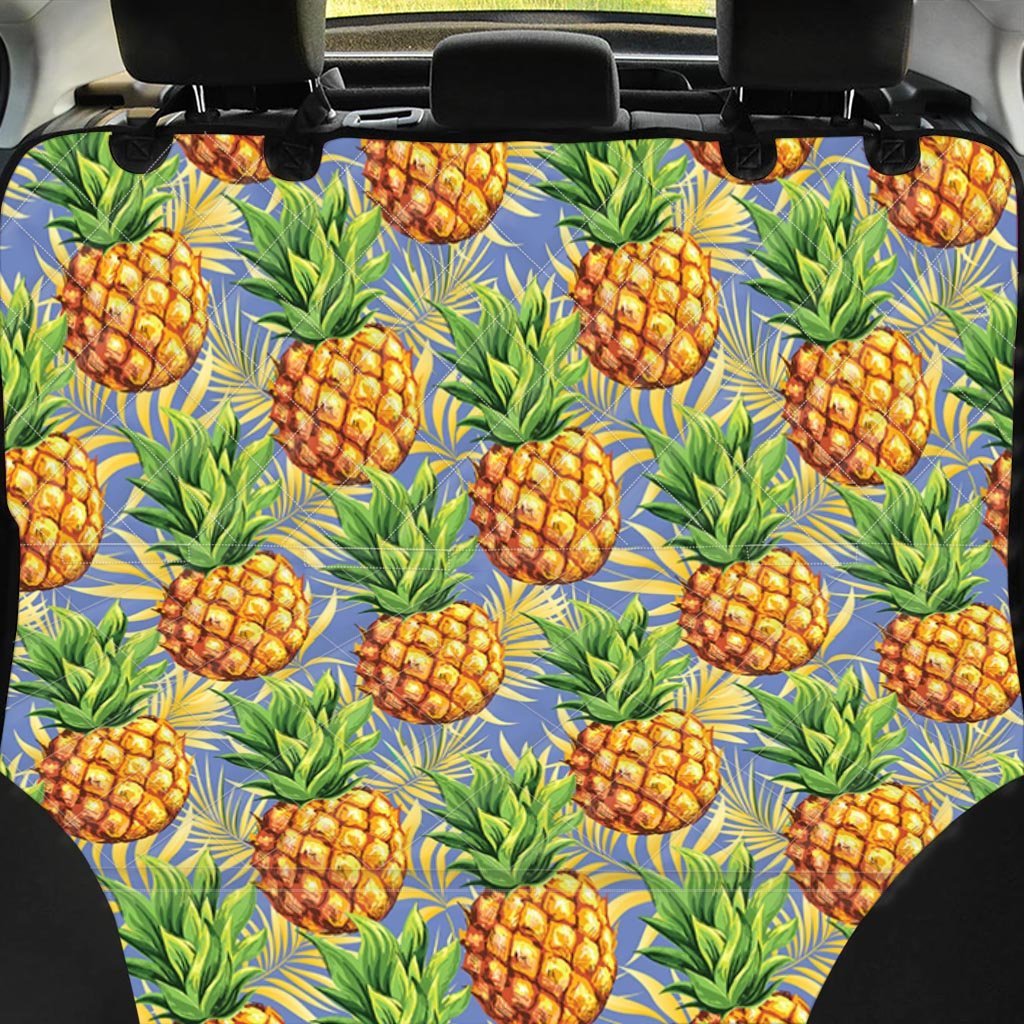 Yellow Pineapple Hawaiian Print Pet Car Seat Cover-grizzshop