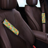 Yellow Pineapple Hawaiian Print Seat Belt Cover-grizzshop