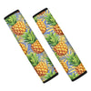 Yellow Pineapple Hawaiian Print Seat Belt Cover-grizzshop