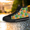 Yellow Pineapple Hawaiian Print Women's High Top Shoes-grizzshop