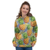 Yellow Pineapple Hawaiian Print Women's Hoodie-grizzshop