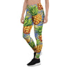 Yellow Pineapple Hawaiian Print Women's Leggings-grizzshop