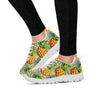 Yellow Pineapple Hawaiian Print Women's Sneakers-grizzshop