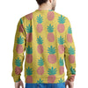 Yellow Pineapple Print Men's Sweatshirt-grizzshop