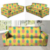 Yellow Pineapple Print Sofa Cover-grizzshop