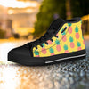 Yellow Pineapple Print Women's High Top Shoes-grizzshop