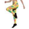 Yellow Pineapple Print Women's Leggings-grizzshop