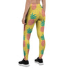 Yellow Pineapple Print Women's Leggings-grizzshop