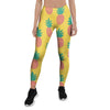 Yellow Pineapple Print Women's Leggings-grizzshop